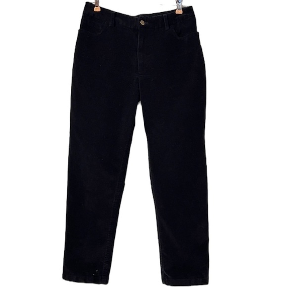 Jenni Kayne Straight Leg Corduroy Pants in Black Sz 2
